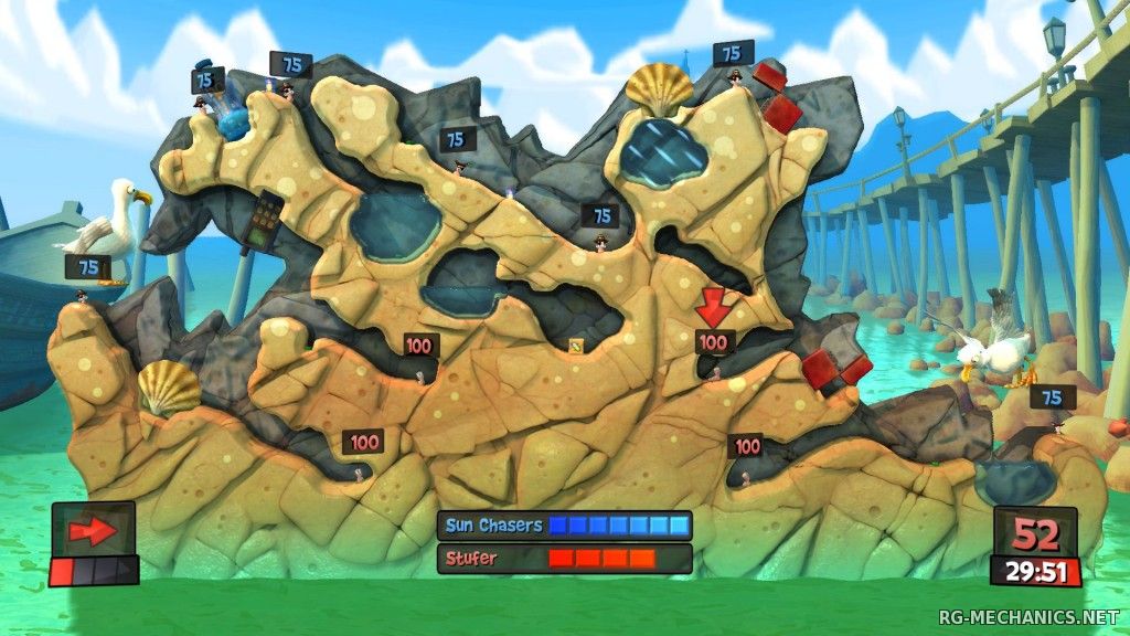 Скриншот к игре Worms Revolution (2012) PC | RePack от R.G. Механики
