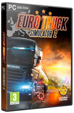 Обложка к игре Euro Truck Simulator 2 [v 1.23.1.1s + 29 DLC] (2013) PC | Steam-Rip от R.G. Games