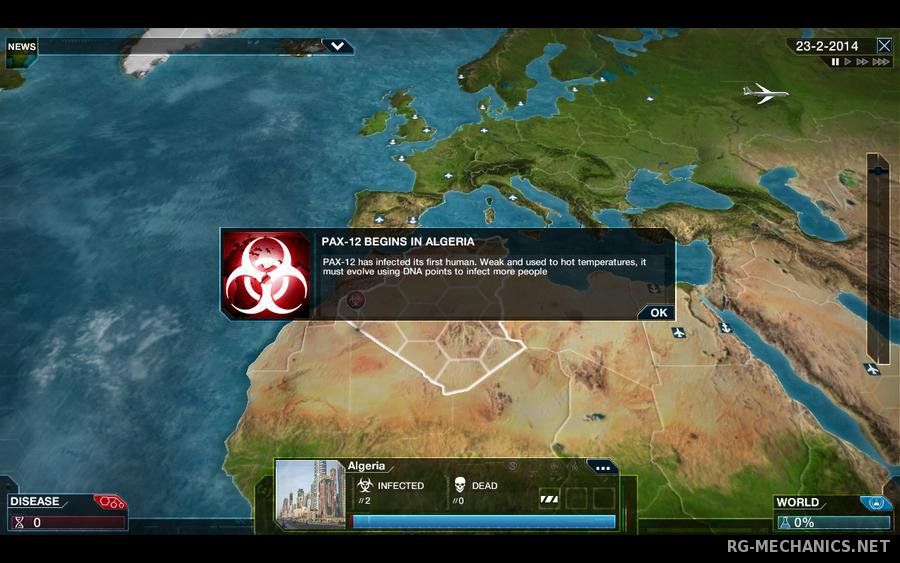 Скриншот к игре Plague Inc: Evolved (2016) PC | RePack от R.G. Механики